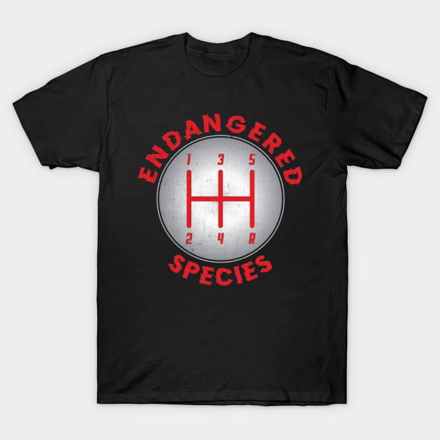 Endangered Species Manual Gearbox Stick T-Shirt by ARMU66